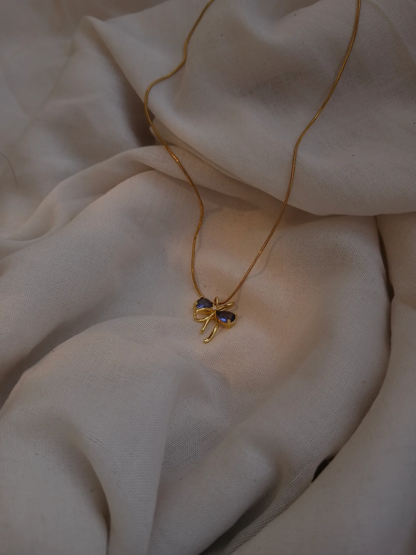 Blue Bow Pendant