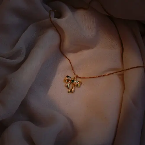 Crystal Bow Pendant